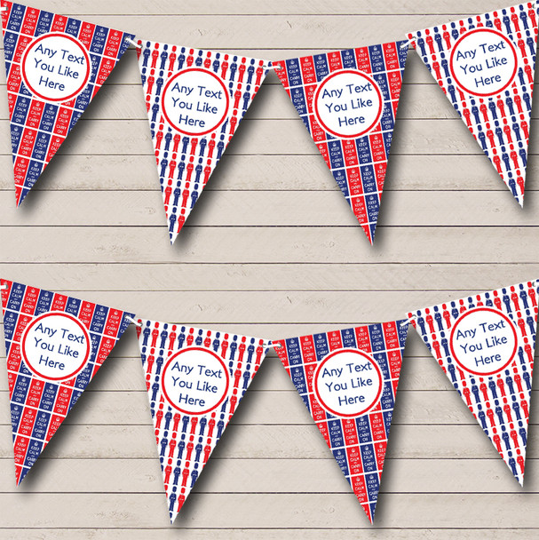 Keep Calm And Beefeaters London Custom Personalised Birthday Party Flag Banner Bunting
