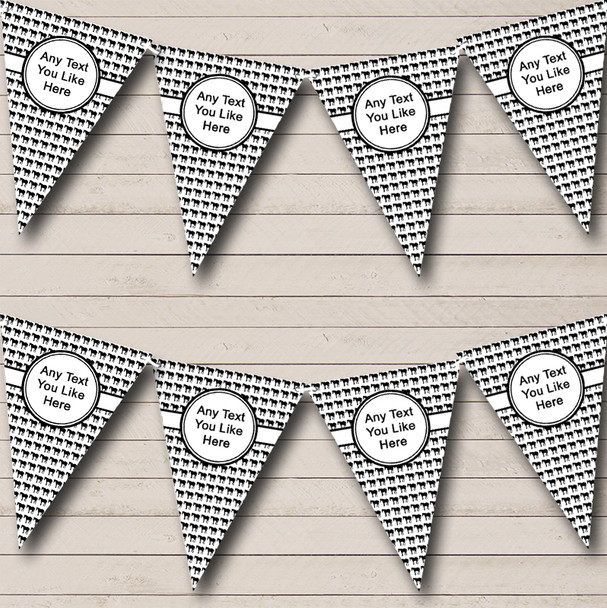 Black And White Horses Custom Personalised Birthday Party Flag Banner Bunting Black And White Horses Custom Personalised Birthday Party Flag Banner Bunting
