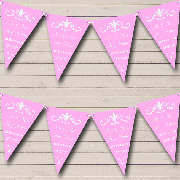 Regal Or Pink Custom Personalised Engagement Party Flag Banner Bunting