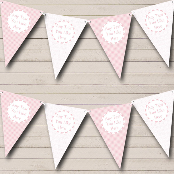 Girl Pink Dots And Diamonds Welcome Home New Baby Flag Banner Bunting