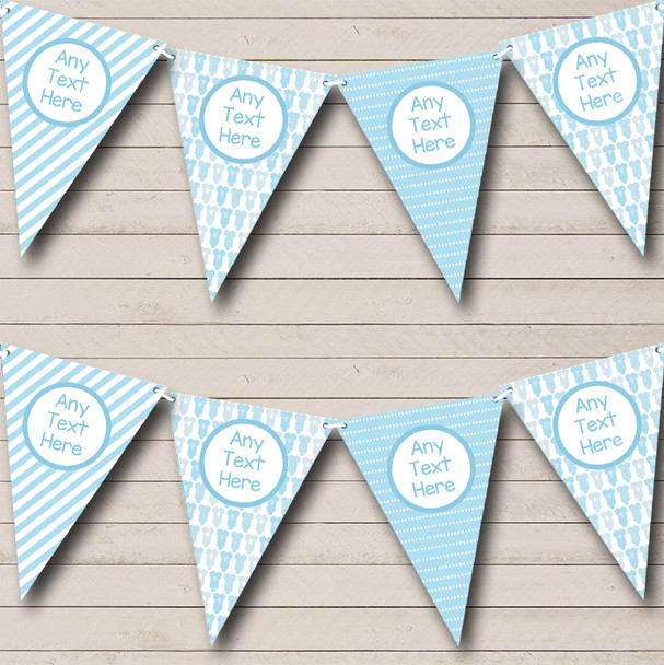 Blue Grows And Balloons Boy Welcome Home New Baby Flag Banner Bunting