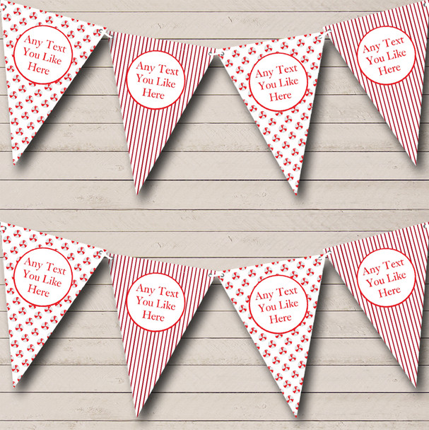 Candy Sweet Stripe Custom Personalised Christmas Decoration Flag Banner Bunting