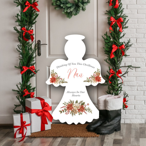 Memorial Nan Grandma Personalised Angel Decoration Christmas Indoor Outdoor Sign