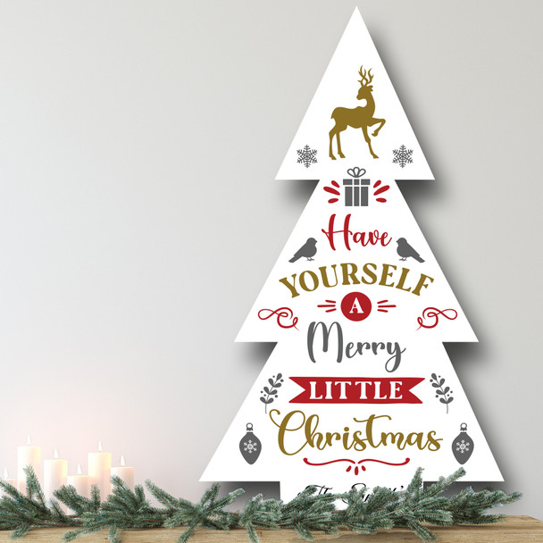 A Little Personalised Tree Decoration Family Christmas Indoor Outdoor Sign