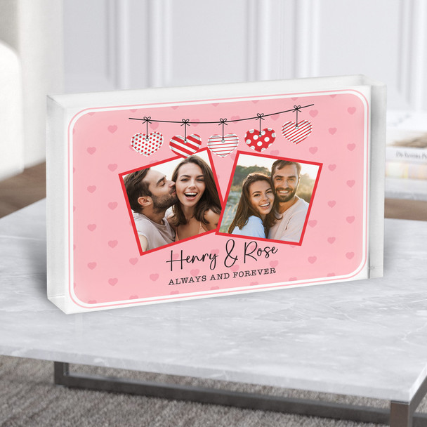 Always & Forever Romantic Photo Gift Personalised Acrylic Block