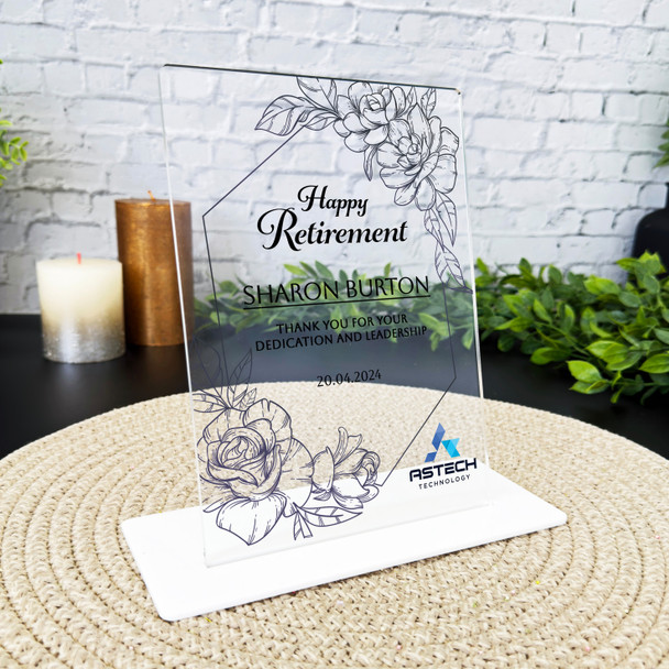Happy Retirement Frame Gift For Employee From Employer Personalised Gift Plaque