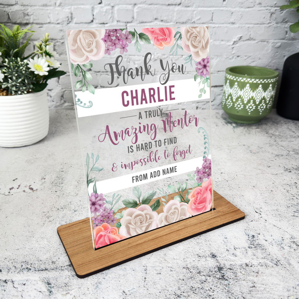 Thank You Gift Job Appreciation Mentor Photo Gift From Client Custom Plaque