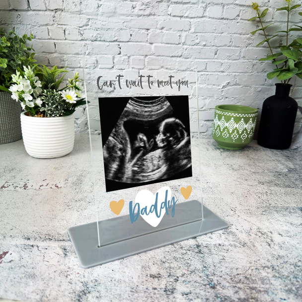 Gift For Dad To Be Baby Scan Pregnancy photo Personalised Acrylic Plaque