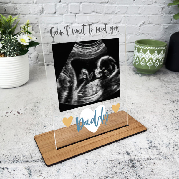 Gift For Dad To Be Baby Scan Pregnancy photo Personalised Acrylic Plaque