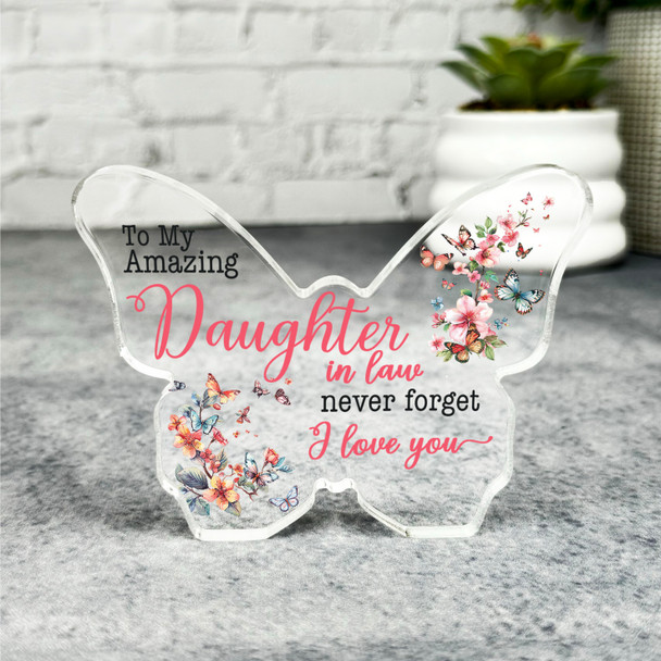Gift For Daughter-In-Law Butterflies Floral Butterfly Plaque Keepsake Gift