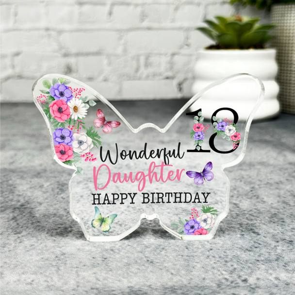 Daughter 18th Pink Purple Happy Birthday Present Butterfly Plaque Keepsake Gift Daughter 18th Pink Purple Happy Birthday Present Butterfly Plaque Keepsake Gift
