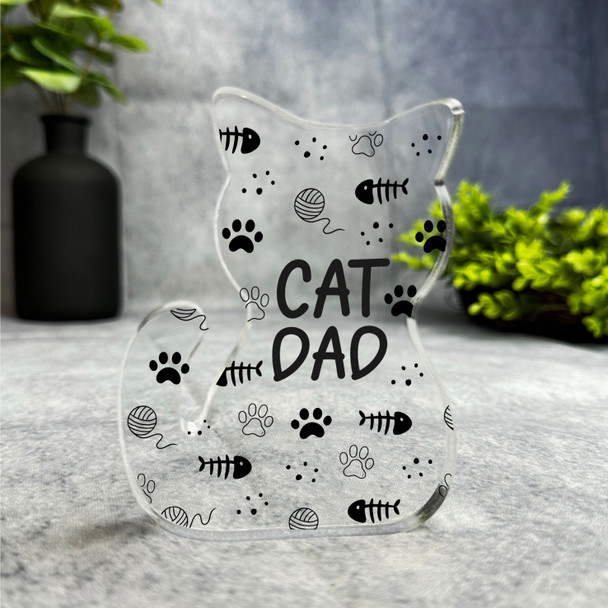 Custom Ornament Dad Gift For Cat Lover Plaque Keepsake Gift