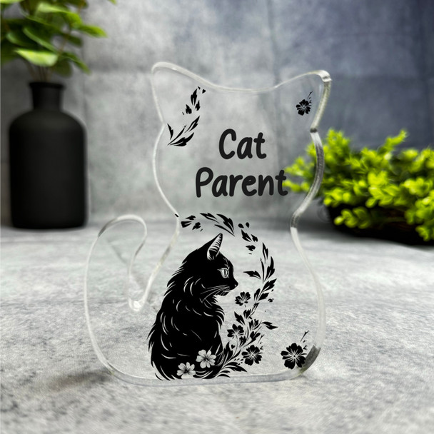 Custom Ornament Best Parent Flower Gift For Cat Lover Plaque Keepsake Gift