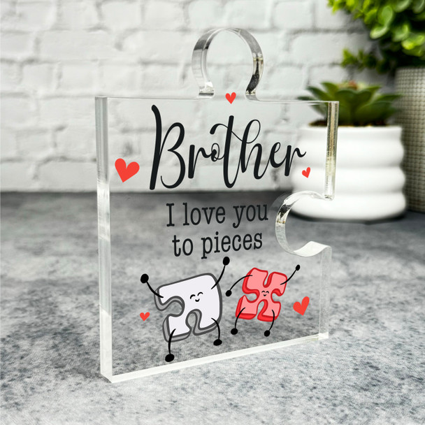 Custom Ornament Gift For Brother Funny Character Puzzle Plaque Keepsake Gift Custom Ornament Gift For Brother Funny Character Puzzle Plaque Keepsake Gift