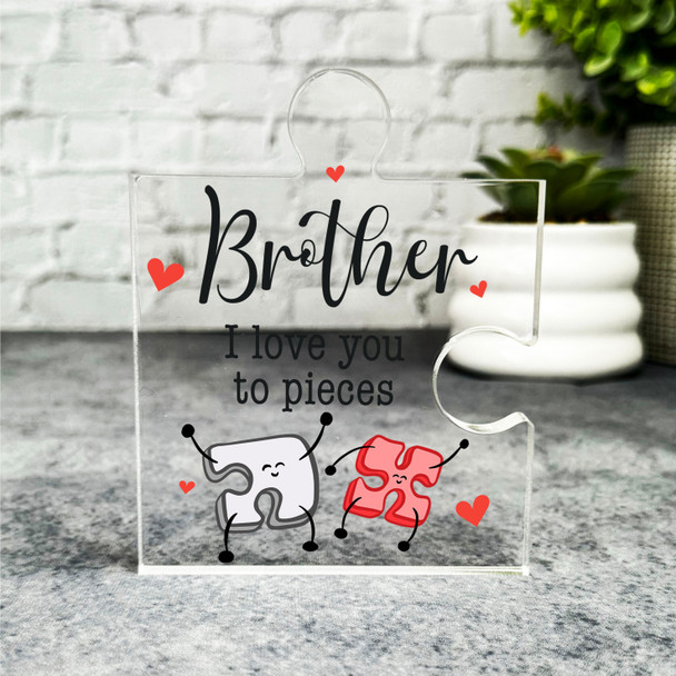 Custom Ornament Gift For Brother Funny Character Puzzle Plaque Keepsake Gift Custom Ornament Gift For Brother Funny Character Puzzle Plaque Keepsake Gift