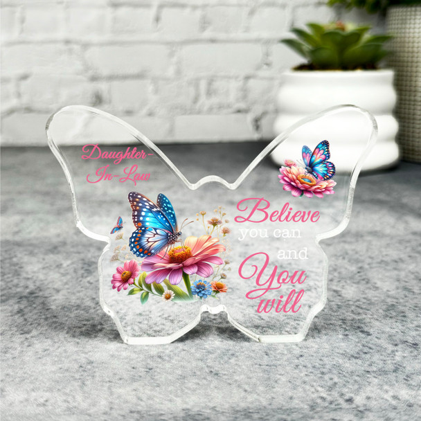 Gift For Daughter-In-Law Believe You Can Positive Butterfly Keepsake Plaque