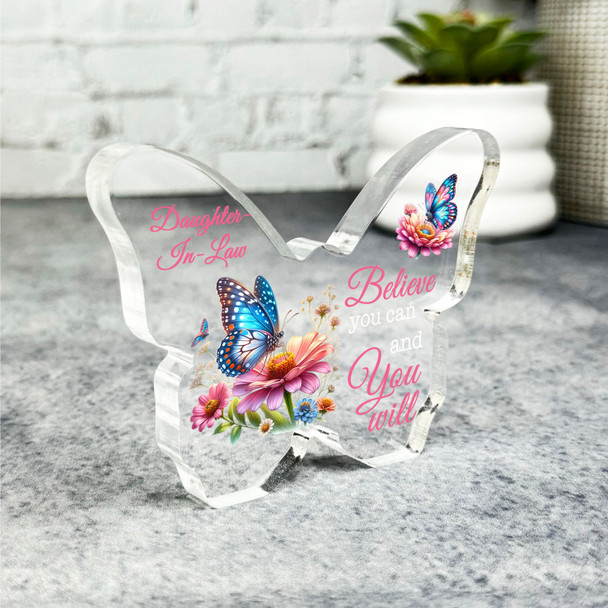 Gift For Daughter-In-Law Believe You Can Positive Butterfly Keepsake Plaque