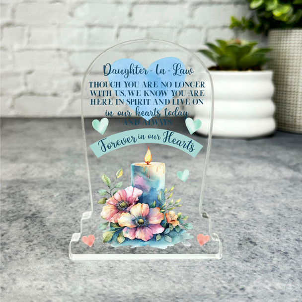 Daughter-In-Law Forever In Our Hearts Memorial Gift Gravestone Keepsake Plaque