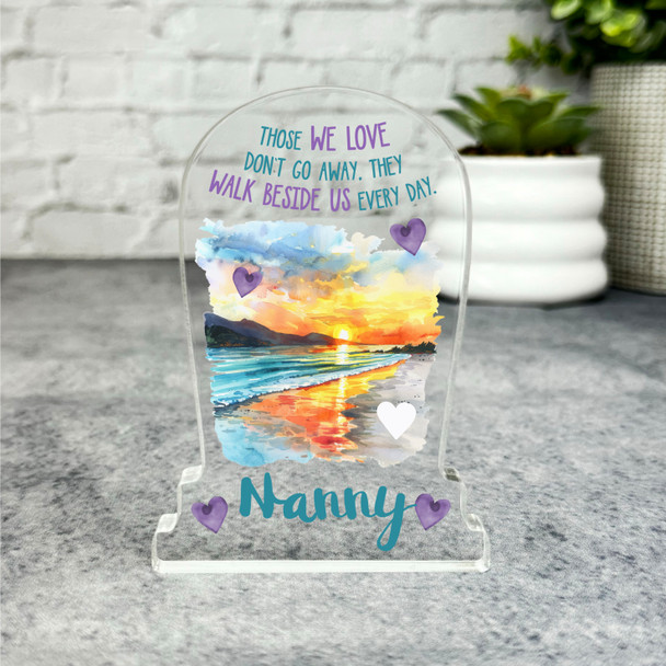 Nanny Female Beach Remembrance Memorial Gift Sympathy Gravestone Keepsake Plaque