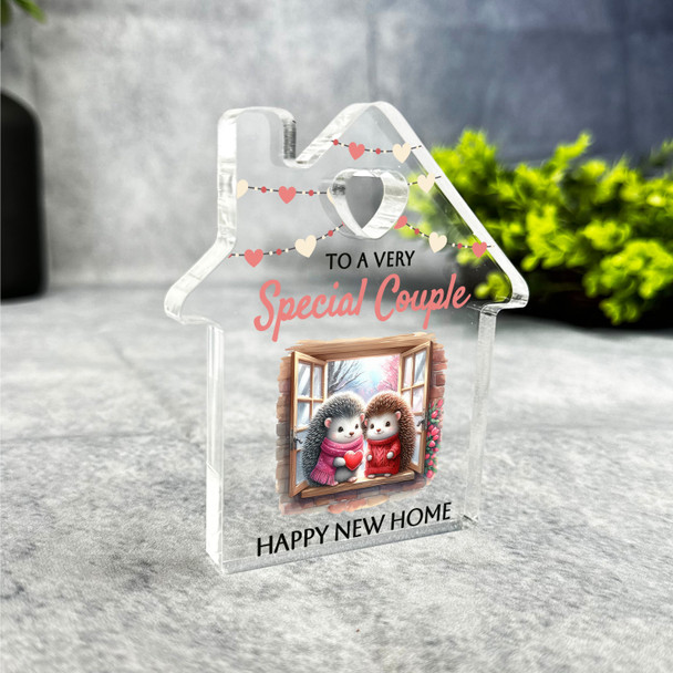Gift For Special Couple New Home Hedgehog Couple Romantic House Keepsake Plaque