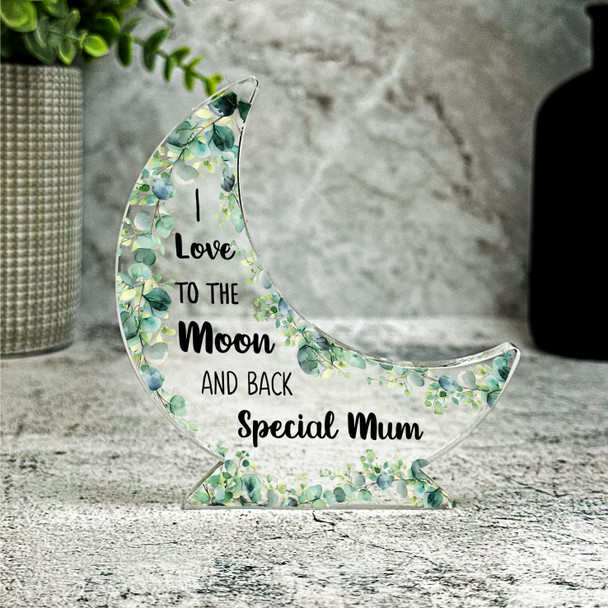 Love You To The Moon And Back Gift For Mum Moon Ornament Keepsake Plaque Present Love You To The Moon And Back Gift For Mum Moon Ornament Keepsake Plaque Present