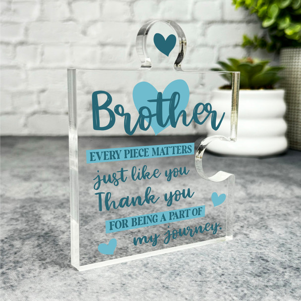 Gift For Brother Every Piece Matters Blue Puzzle Piece Keepsake Plaque Ornament