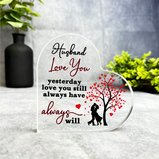 Gift For Husband Love Couple Red Hearts Tree Romantic Side Heart Keepsake Plaque Gift For Husband Love Couple Red Hearts Tree Romantic Side Heart Keepsake Plaque