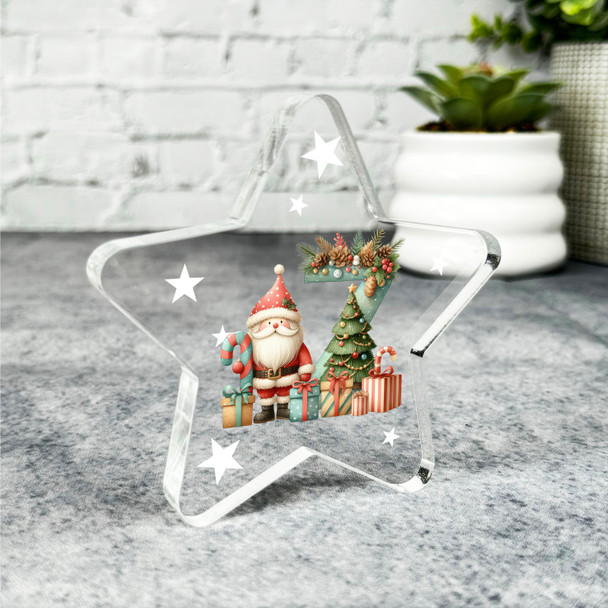 Gift For Christmas Alphabet Letter Z Star Award Keepsake Plaque Decoration