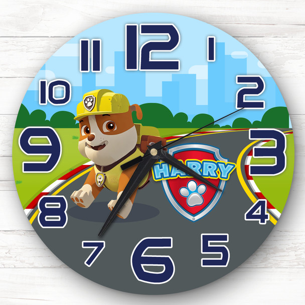 Paw Patrol Robble Personalised Gift For Kid's Bedroom Clock