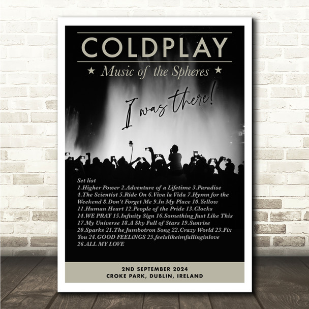 Concert Setlist Poster Print Canvas Silhouette Music Concert - Any Artist, Date, Gig, Venue