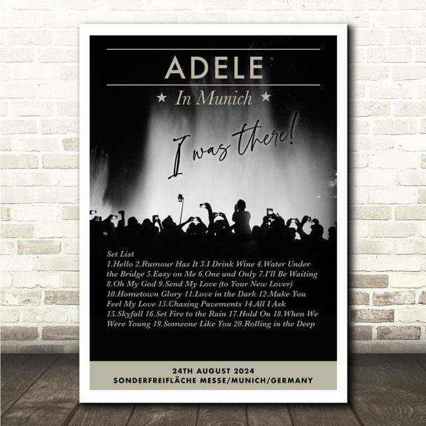 Concert Setlist Poster Print Canvas Silhouette Music Concert - Any Artist, Date, Gig, Venue