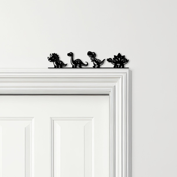 Door Topper Cute Dinosaurs Kids Room Decor Various Colours Frame Decor Sign