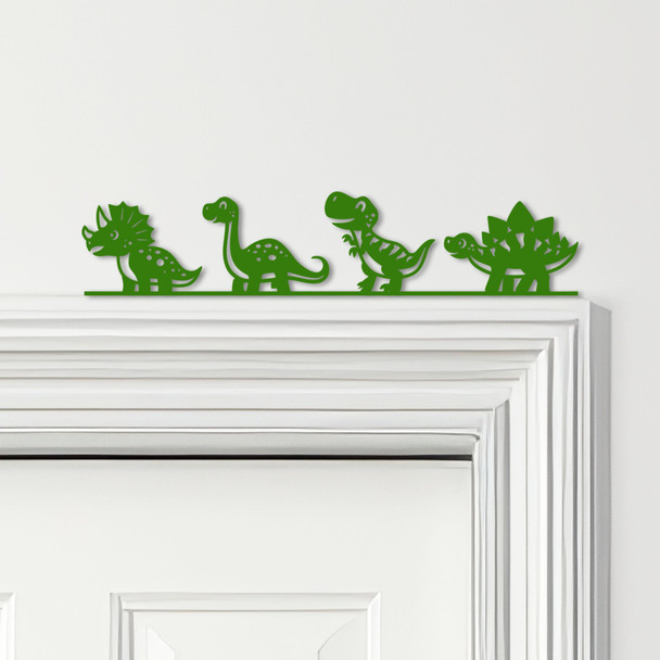 Door Topper Cute Dinosaurs Kids Room Decor Various Colours Frame Decor Sign