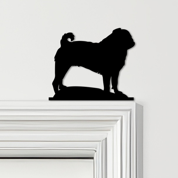 Door Topper Dog Pug Various Colours Top Of Door Frame Decorative Sign