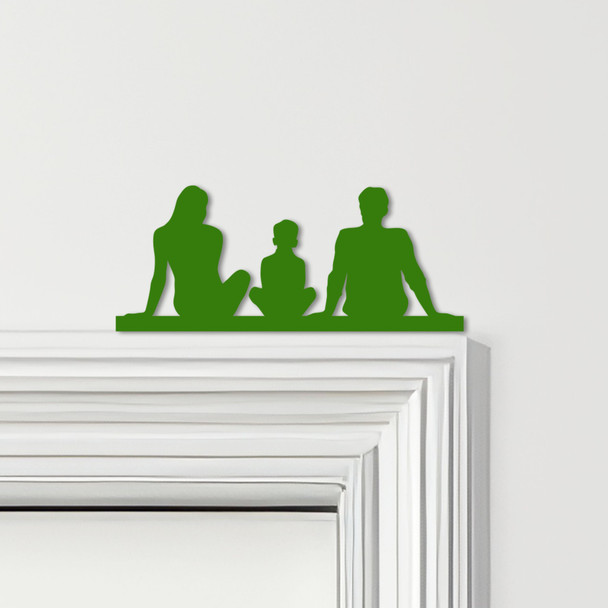 Door Topper Family Of 3, 1 Boy Various Colours Top Of Door Frame Decorative Sign