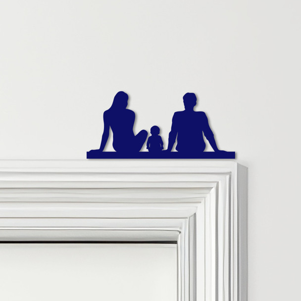 Door Topper Family Of Three 1 Baby Various Colours Top Of Door Decorative Sign