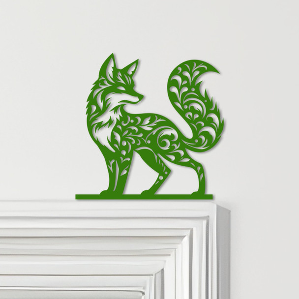 Door Topper Floral Pattern Fox Various Colours Top Of Door Frame Decorative Sign