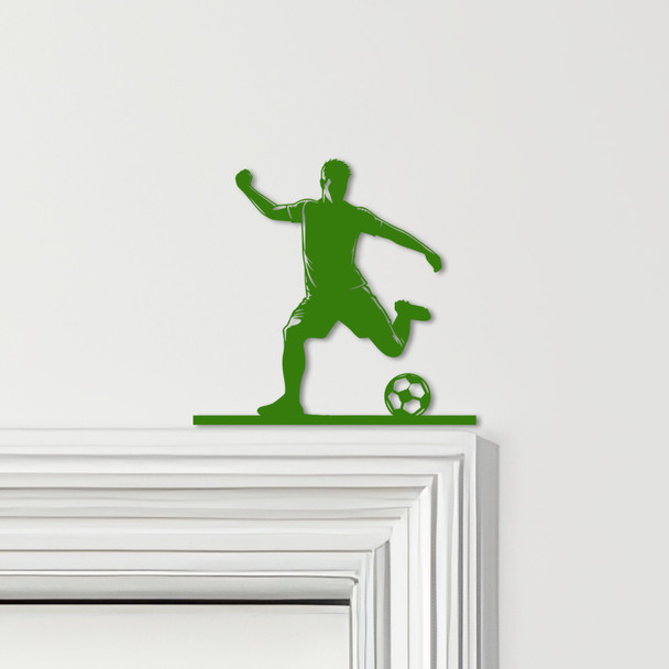 Door Topper Footballer Football Various Colours Top Of Door Frame Decor Sign