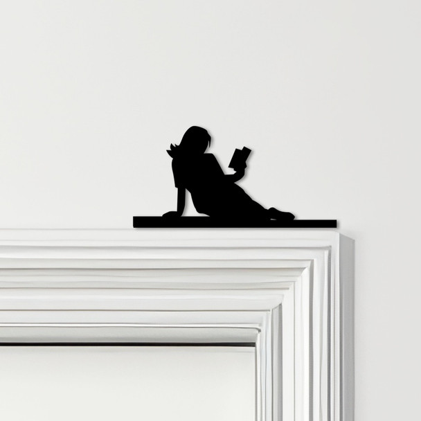 Door Topper Girl Reading Book Various Colours Top Of Door Frame Decorative Sign