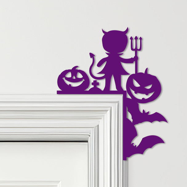 Door Topper Halloween Decor Devil Various Colours Top Of Door Frame Decor Sign