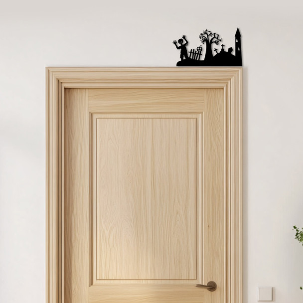 Door Topper Halloween Decor Graveyard Various Colours Decorative Sign