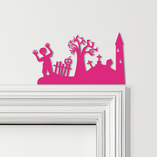 Door Topper Halloween Decor Graveyard Various Colours Decorative Sign