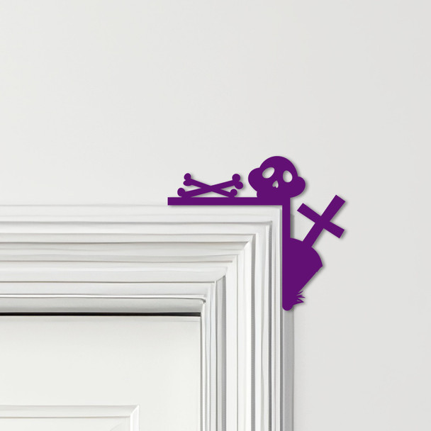 Door Topper Halloween Decor Skull Bones Various Colours Decorative Sign