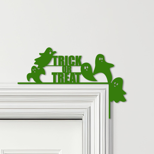 Door Topper Halloween Decor Trick Or Treat Ghosts Various Colours Decor Sign
