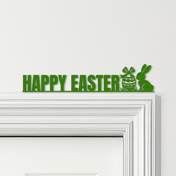 Door Topper Happy Easter Decor Bunny Rabbit Various Colours Frame Decor Sign