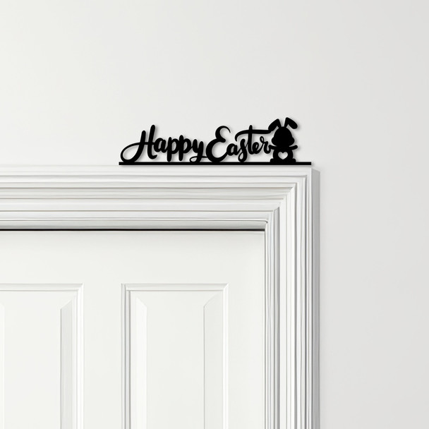 Door Topper Happy Easter Decor Bunny Various Colours Top Of Door Decorative Sign