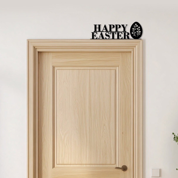 Door Topper Happy Easter Decor Floral Egg Various Colours Decorative Sign
