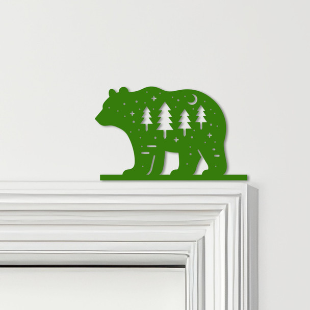 Door Topper Bear Christmas Decor Trees Various Colours Decorative Sign