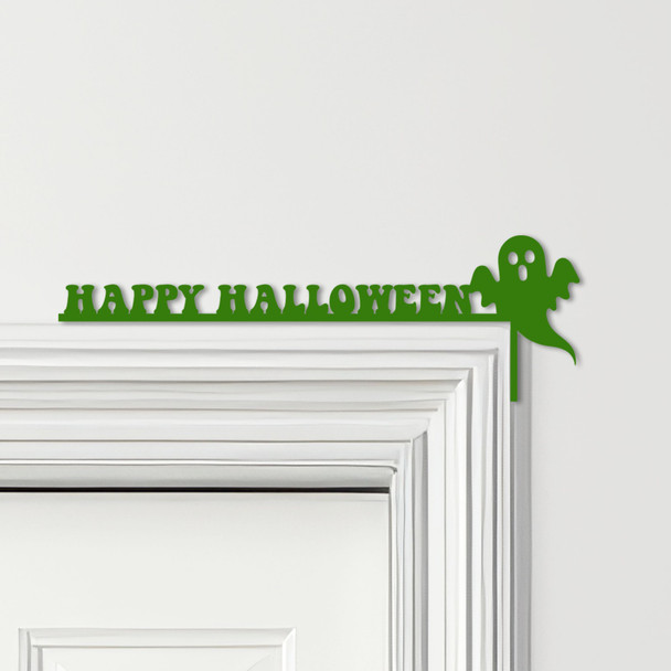 Door Topper Happy Halloween Decor Ghost Various Colours Decorative Sign