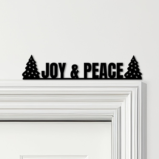 Door Topper Joy & Peace Christmas Decor Various Colours Decorative Sign